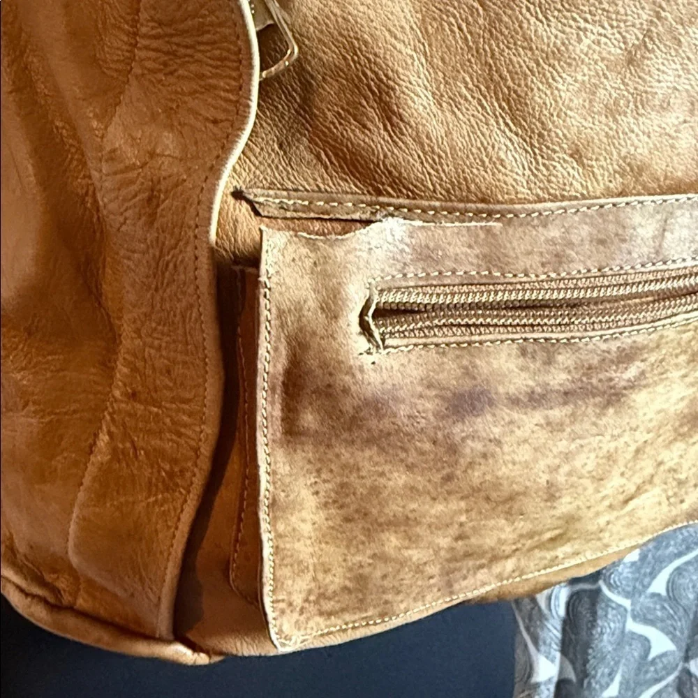 Vtg L.L. Bean 70s/80s Full Leather Continental Rucksack Backpack | Farfalla
